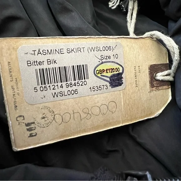 NWOT All Saints Brown Italian Wool Skirt with POCKETS! - Picture 10 of 10